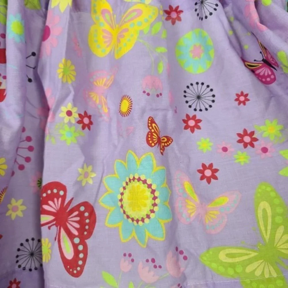 Sonoma Life + Style Home Colorful Butterfly Floral Valance Short Curtain
